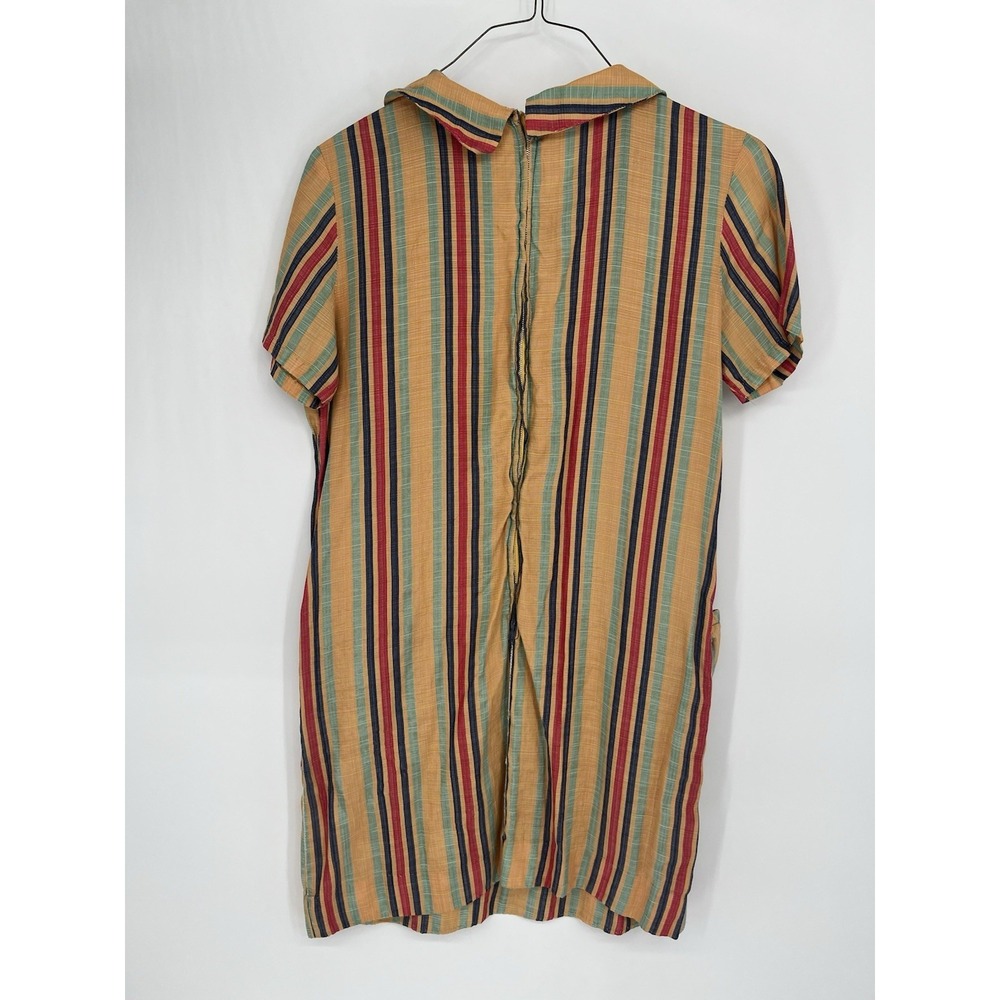 Vintage Women's House Dress Multi Color Peter Pan Collar Front Pockets No Size - Picture 3 of 3